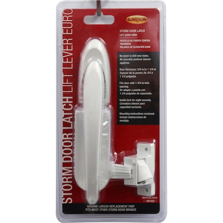 Larson Larson Euro Zinc-Plated White Zinc Lift Lever Latch 1 pk CH4010301